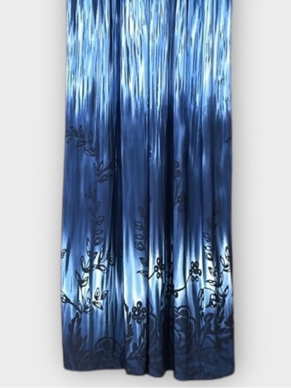 CM Resort Wear Beach Maxi Haltar Dress Blue Size XL - Picture 4 of 4
